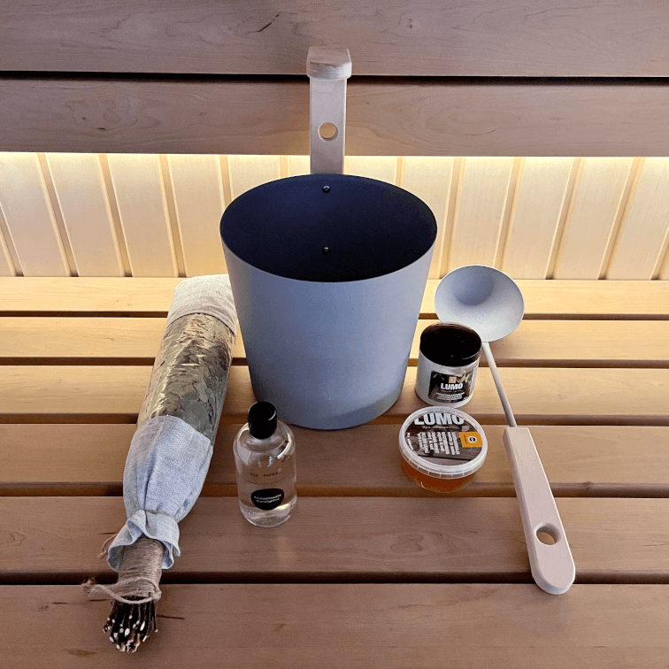 Sauna Set Cleo Premium Grijs (6 delen)