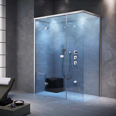 L-Shape Glass Cabine