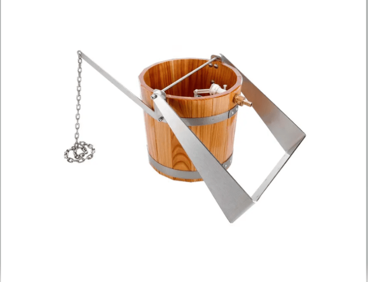 Houten Stortdouche Emmer met Houder